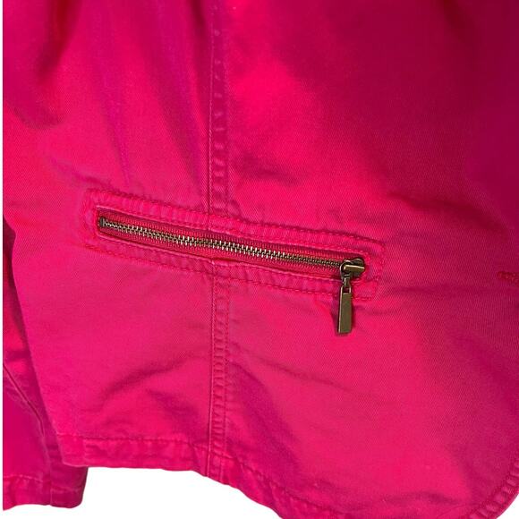 Liz Claiborne, Pink Blazer Jean Jacket, Beaded Collar, XL - Picture 7 of 11